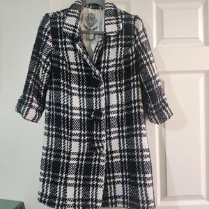 BB Dakota Black and White Plaid Blazer